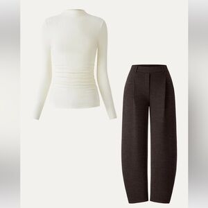 OGL Cozy Knit Mid Rise Barrel Pants